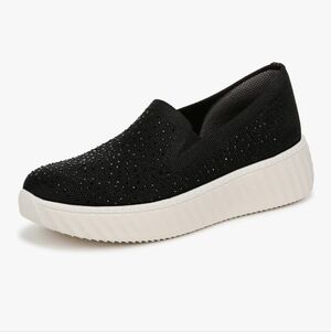 Womens Wednesday Bright Rhinestone Slip-on Sneakers